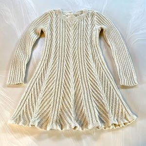 Crazy 8 sweater dress - Size 2T cream w/ gold sparkle (not glitter!)